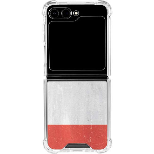 Italy Flag Distressed Galaxy Z Flip6 Clear Case
